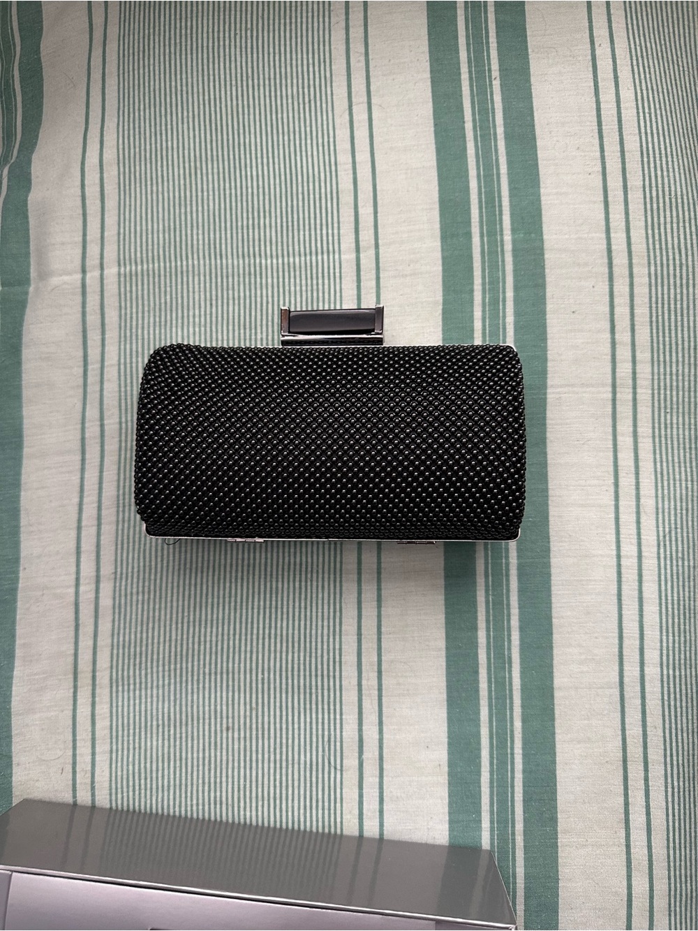 Jessica McClintock Black Mesh Evening Clutch - NEW in box